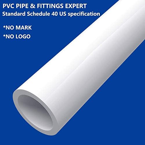 1-1/2" PVC Pipe, DIY PVC Projects for the Home, Garden, Greenhouse, Farm and Workshop, Sch. 40 Furniture Grade, White [40" x 4 Pack]
