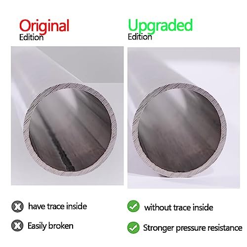 1/2" OD 304 Stainless Steel Tube, Thickened Pipe Wall & Weldable Tubing, Round Metal Pipe Industrial Straight Tube 12 inch Length (4 Pcs)