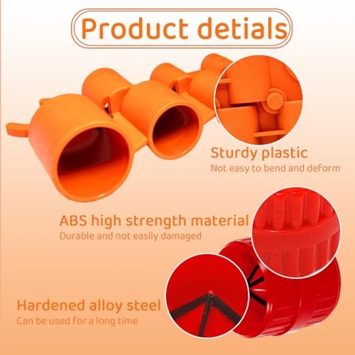 1/4'' - 1'' Depth Gauge and Pipe Deburring Tool Kit, 1/8'' to 1-5/8'' Inner Outer Reamer Pipe Tubing Chamfer Tool for PVC, PPR, CPVC, Brass, Aluminum Pipe