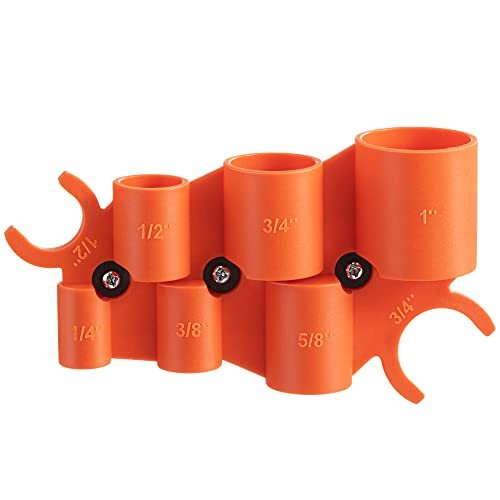1/4'' to 1'' Depth and Diameter Gauge Tool, Push to Connect Plumbing Fittings Removal Tool for PVC PPR Brass CPVC PERT Aluminum, 1 Piece