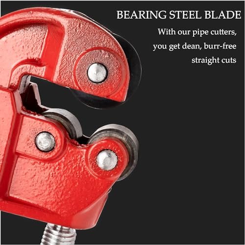 1/8-2"Heavy Duty Pipe Cutter With an Extra Blade,Rigid Pipe Cutters,Metal Pipe Cutter Tool,Metal Tube Cutter Cuts Up to Galvanized Pipe,Copper, and Iron Pipe