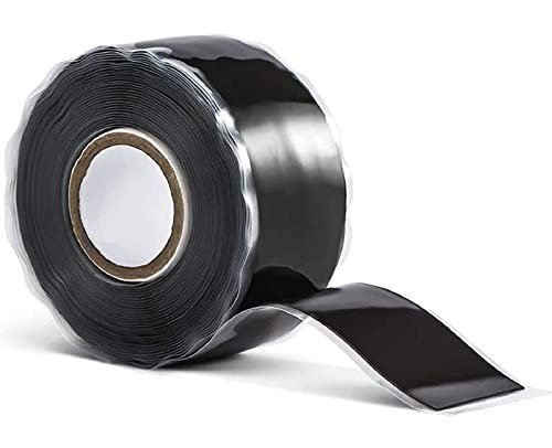1 Inch x 10 FT Black Self-Fusing Silicone, Thickness 0.5mm Hose Repair Tape, Heavy Duty and Leak Proof Rubber Hose Tape, Pipe for Water - Black