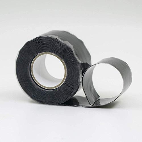 1 Inch x 10 FT Black Self-Fusing Silicone, Thickness 0.5mm Hose Repair Tape, Heavy Duty and Leak Proof Rubber Hose Tape, Pipe for Water - Black