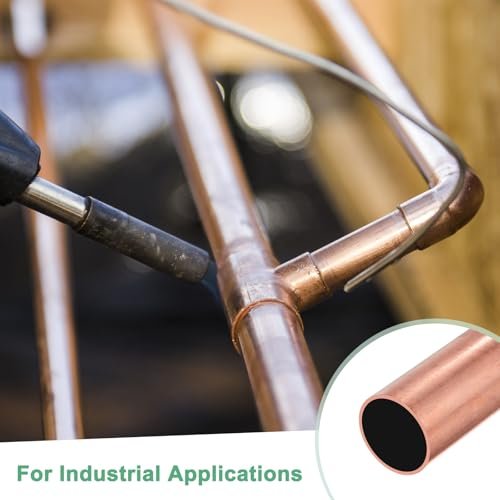 1-Pack 200mm Copper Round Tube, 25mm OD 1mm Wall Thickness Copper Seamless Tubing for Construction/Machining/DIY Crafting, Metal Straight Pipe [1x0.04x7.87IN]