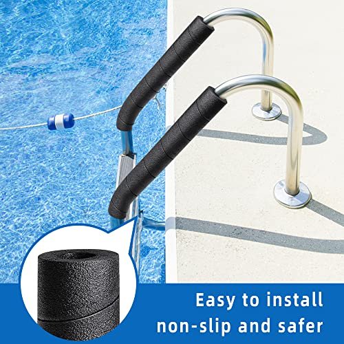 1 Pcs Pipe Insulation Foam Tube - 15.7 Inches Black Pool Noodles Foam - Multi-Purpose Snake Wrap Foam Protection for Outdoor Indoor Swimming Pool Handle Water Pipe