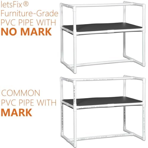 1" PVC Pipe Furniture Grade, DIY PVC Projects for the Home, Garden, Greenhouse, Farm and Workshop, Sch. 40 White [40" x 10 Pack]