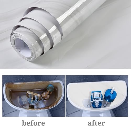 1 Roll of Toilet Tank Liner Toilet Anti Condensation Kit 15.7 x 118 Inch Toilet Tank Liner Insulation Kit for Preventing Water Damage to Floors, White
