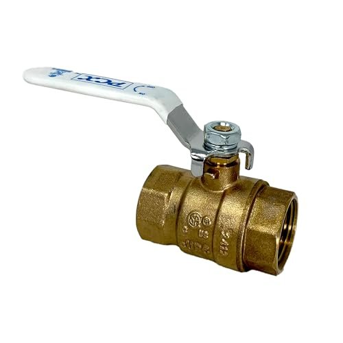 [10-Pack] PROCURU 1/2-Inch FIP Female NPT Threaded (FxF) Heavy Duty Brass Ball Valve, Full Port, 600 WOG, LF Certified Safe (3BT050-10P)