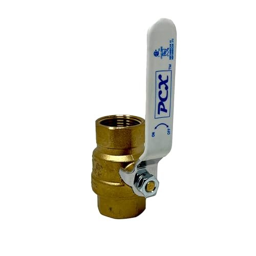 [10-Pack] PROCURU 1/2-Inch FIP Female NPT Threaded (FxF) Heavy Duty Brass Ball Valve, Full Port, 600 WOG, LF Certified Safe (3BT050-10P)
