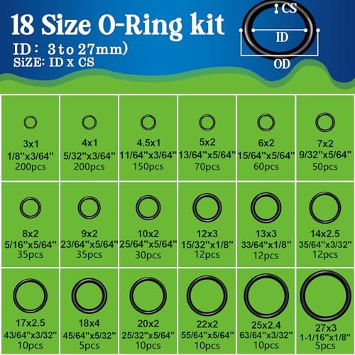 1075 Pcs 3-in-1 Spigot Repair Washers & Hose Gasket & Faucet O-Rings Kit 37 Size Plumbing Rubber Washers Assortment Set for Kitchen Faucet Outdoor Hose Bib Water Spigot Seal Repair