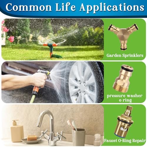 1075 Pcs 3-in-1 Spigot Repair Washers & Hose Gasket & Faucet O-Rings Kit 37 Size Plumbing Rubber Washers Assortment Set for Kitchen Faucet Outdoor Hose Bib Water Spigot Seal Repair