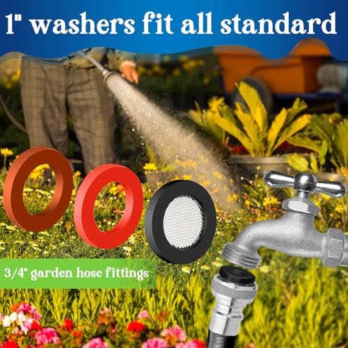 1075 Pcs 3-in-1 Spigot Repair Washers & Hose Gasket & Faucet O-Rings Kit 37 Size Plumbing Rubber Washers Assortment Set for Kitchen Faucet Outdoor Hose Bib Water Spigot Seal Repair