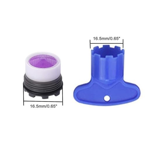 10Pcs Faucet Aerator M16.5, Aerator Replacement for Sink Faucet Flow Restrictor, Kitchen Cache Aerators Bathroom Sink Aerator with 2 Pcs Key Removal Wrench Tool (16.5 MM)
