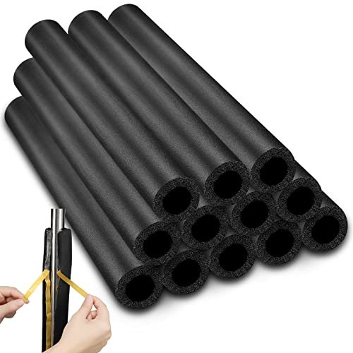 12 Pack Pipe Insulation Foam Tube,0.8 Inch x 1.31 ft,for Hot and Cold Water Pipes,Pre Slit Self Adhesive Foam Pipe Covers,15.75 Feet Total