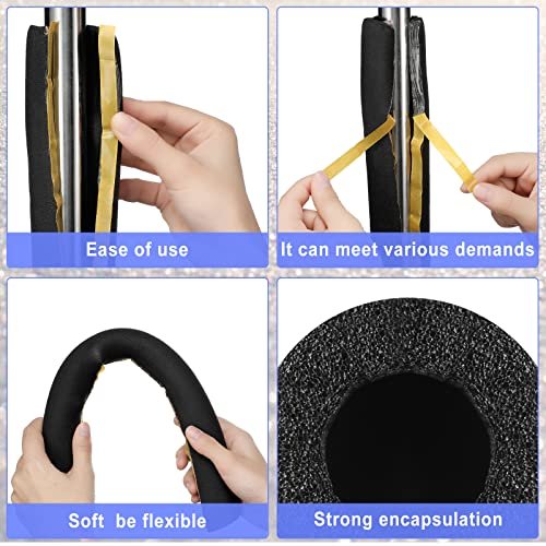 12 Pack Pipe Insulation Foam Tube,0.8 Inch x 1.31 ft,for Hot and Cold Water Pipes,Pre Slit Self Adhesive Foam Pipe Covers,15.75 Feet Total
