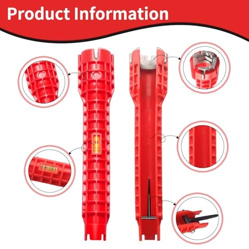 14-in-1 Multifunctional Sink Wrench for Toilet, Sink, Bathroom, Kitchen Plumbing Installation and Repairs, Multi-functional Wrench, Faucet and Sinks Installer Tool