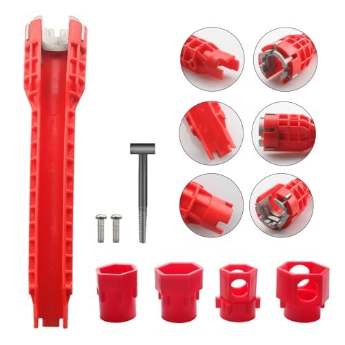14-in-1 Multifunctional Sink Wrench for Toilet, Sink, Bathroom, Kitchen Plumbing Installation and Repairs, Multi-functional Wrench, Faucet and Sinks Installer Tool