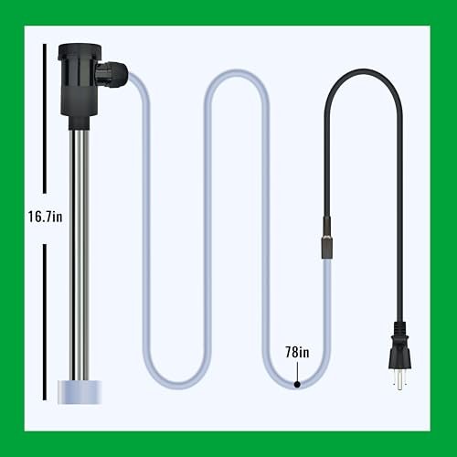 1800W Immersion Water Heater for pool & Hot Tub – Portable Fully Submersible Electric Heater with Wifi Timer & Temp Control for Inflatable Pool, Above Ground Pool, Spa, bucket & Bathtub