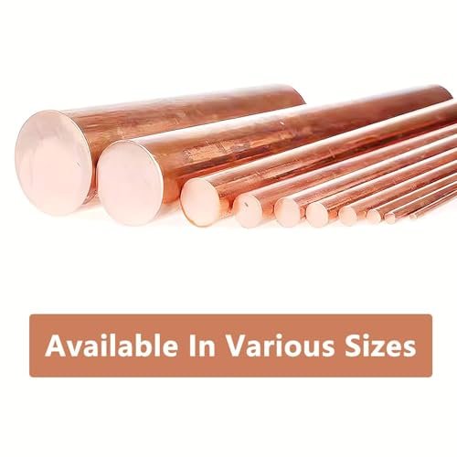 1PCS 99.98% Pure Copper Rod 1/2''(12mm) Dia 8.031'' Lengther Copper Round, Rod Solid Copper Bar for Metal DIY Craft Metal Working Hobbies（1PCS,12 * 204mm）