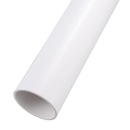 2.7" x 3" PVC Pipe 26" Plastic Rigid Tubing Round High Impact Drain Pipe, [for Greenhouse Garden Home HVAC Plumbing] - 67.8x75mm / White