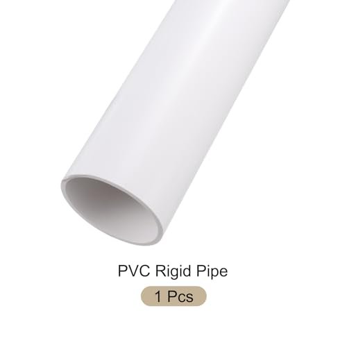 2.7" x 3" PVC Pipe 26" Plastic Rigid Tubing Round High Impact Drain Pipe, [for Greenhouse Garden Home HVAC Plumbing] - 67.8x75mm / White