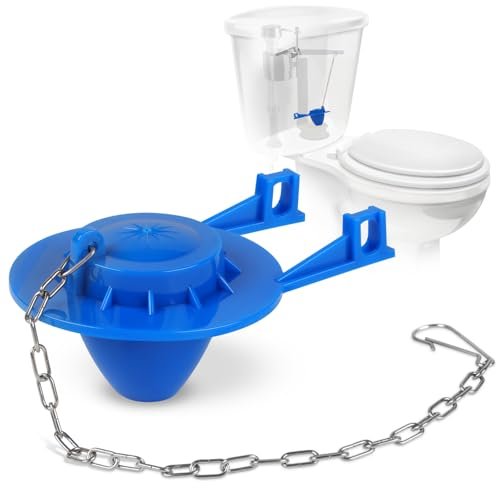 2 Inch Toilet Flapper Replacement Kit - Universal Toilet Stopper Flappers, Durable Toilet Flap with Adjustable Steel Chain, Toilet Tank Flapper Suitable for Various Toilet Cap Types, Easy to Replace