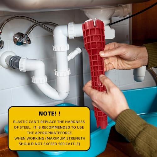2 Pack Multi-functional Sink Wrench Faucet Installation Tools, 14-in-1 Sink Wrench and 8 in 1 Basin Wrench Faucet Installer for Toilet Bowl/Bathroom/Kitchen Plumbing with Thread Seal Tape
