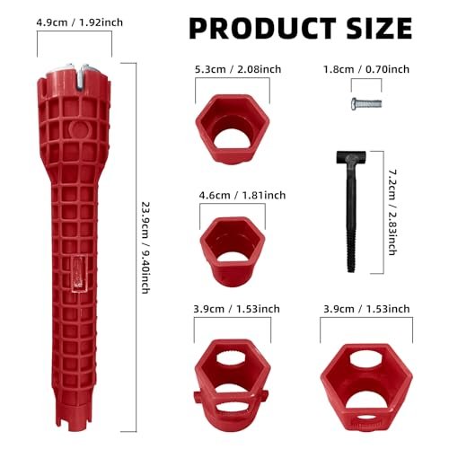 2 Pack Multi-functional Sink Wrench Faucet Installation Tools, 14-in-1 Sink Wrench and 8 in 1 Basin Wrench Faucet Installer for Toilet Bowl/Bathroom/Kitchen Plumbing with Thread Seal Tape