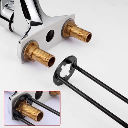 2 Pcs Four-jaw Hex Wrench, Basin Wrench Set, 7 Sizes Carbon Steel Multifunctional Sink Wrench, Tight Spaces Maintenance Installation Removal Faucet Tools, for Kitchen Bathroom Most Screws & Threads