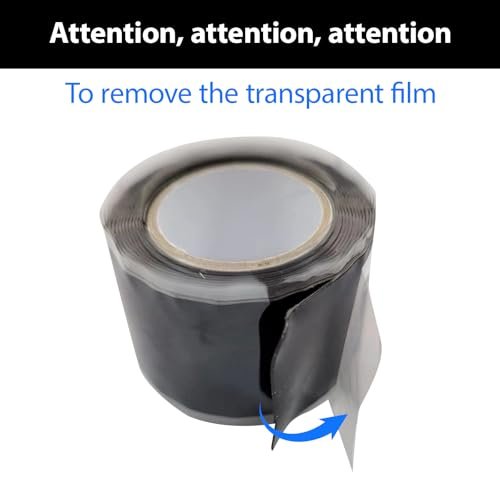 2 Rolls Rescue Tape Self-fusing Silicone Tape 1in(W) x 20ft(L) Waterproof Rubber Tape, Water Hose Leak Seal Pipe Plumbing Hose Repair Tape for Cable Insulating Strech Wrap Seal Black Grip Tape