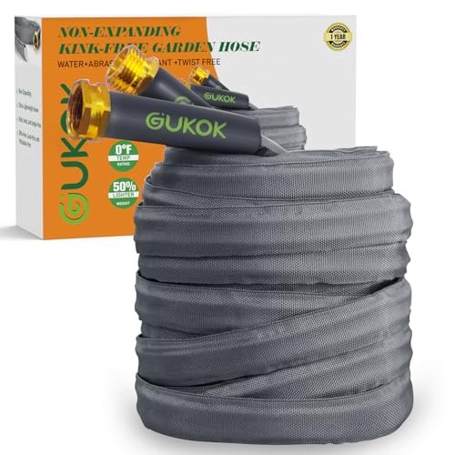 2025 Upgraded 100FT Non-Expanding Garden Hose, Ultra-Light & Flexible Water Hose - Burst-Resistant, Kink-Free, High-Pressure, All-Weather Use for Lawns, Gardens, and Outdoor Cleaning