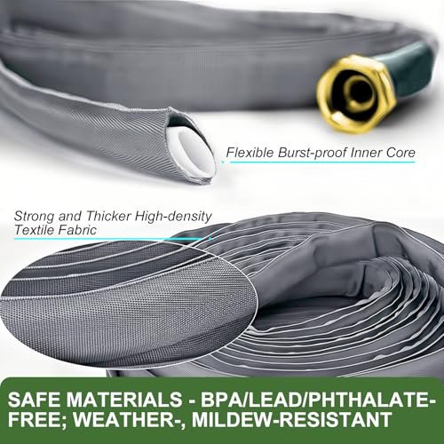 2025 Upgraded 100FT Non-Expanding Garden Hose, Ultra-Light & Flexible Water Hose - Burst-Resistant, Kink-Free, High-Pressure, All-Weather Use for Lawns, Gardens, and Outdoor Cleaning