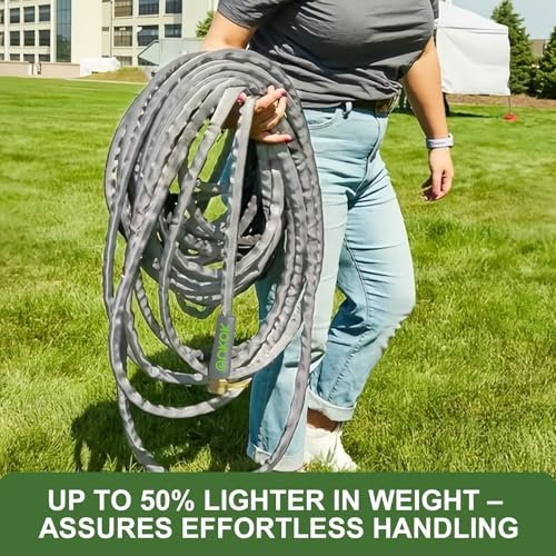 2025 Upgraded 100FT Non-Expanding Garden Hose, Ultra-Light & Flexible Water Hose - Burst-Resistant, Kink-Free, High-Pressure, All-Weather Use for Lawns, Gardens, and Outdoor Cleaning