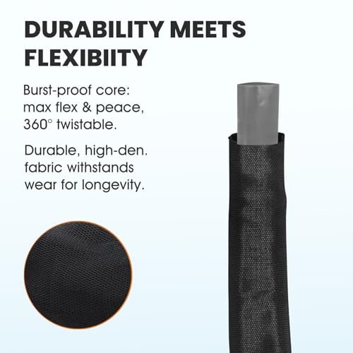 2025 Upgraded 50FT Non-Expanding Garden Hose, Lightweight, Flexible Ultra-Light Water Hose, Burst-Resistant, Lead-Free, Anti-Kink, High-Pressure