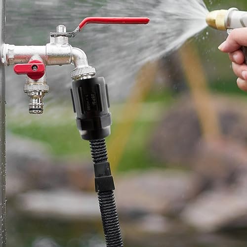 25 PSI Drip Irrigation Pressure Regulator, Garden Hose Pressure Reducer Low Flow Valve, 3/4" Female Hose Thread x 3/4" Male Hose Thread