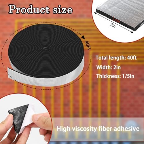 2in x 40FT Pipe Insulation Foam Tape,Self Adhesive Pipes Wrap Insulation Tape with Aluminum Foil,Waterproof Water Pipes Wrap Insulation Tape for Winter Cold Hot Water Pipes
