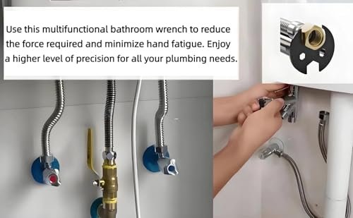 2Pcs Multifunctional Basin Wrench, 11 Sizes Universal Under Sink Wrench Set, Faucet Four-Jaw Hex Plumbing Installation Repair Removal Tools for Kitchen (11 Sizes)