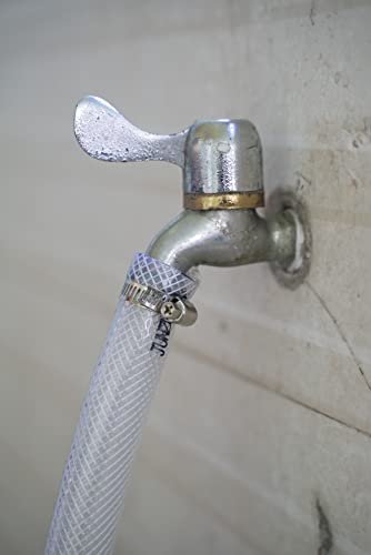 3/4" ID x 1" OD - 10 Ft High Pressure Braided Clear PVC Tubing Flexible Vinyl Tube, Heavy Duty Reinforced PVC Hose Tubing, BPA Free and Non Toxic