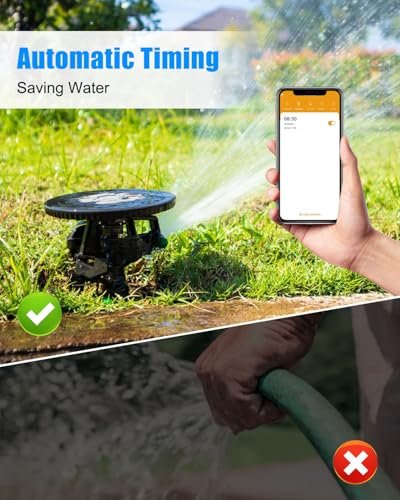 3/4 Inch Smart Solenoid Valve, 110V AC Brass Smart Water Valve Shut Off Tool with Remote Control, APP WiFi Intelligent Voice Audio, Auto Cycle Setting for Garden Farm Lawn