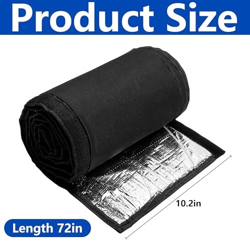 3 Layers HVAC Copper Pipe Insulation Cover,72x10.2 Inch 600D Oxford AC Pipe Insulation Covers for Outside,Flexible Copper Line Insulation Sleeve for Central Air Conditioning Mini Splits