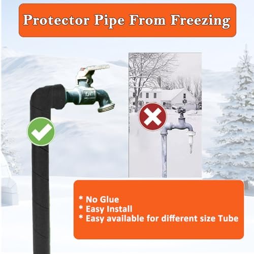 3 Pack Pipe Insulation Foam Tube - 15.8 Inches Black Pipe Covers - Multi-Purpose Soft Foam Tubing for Outdoor Indoor Swimming Pool Handle Water Pipes
