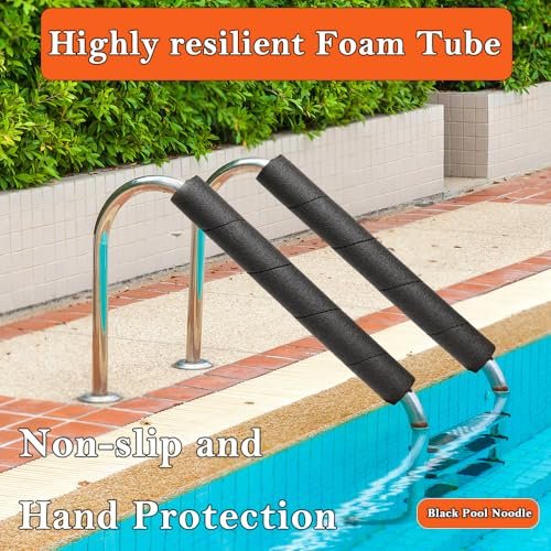 3 Pack Pipe Insulation Foam Tube - 15.8 Inches Black Pipe Covers - Multi-Purpose Soft Foam Tubing for Outdoor Indoor Swimming Pool Handle Water Pipes