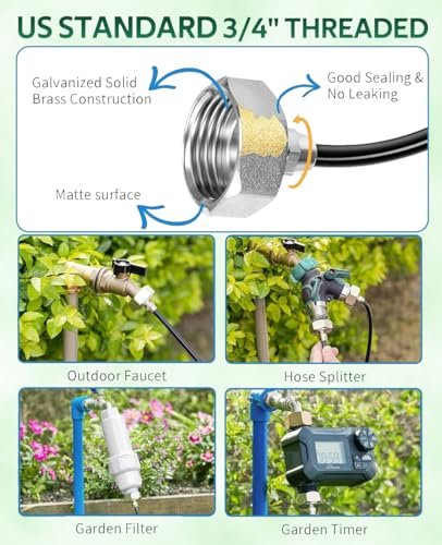 360° Adjustable Mister Drip Irrigation System -Water Trampoline Sprinkler Kit for Kids Summer Fun.50Ft Garden Greenhouse Plant Watering System with 8 Nozzles for Yard, Lawn, Plants