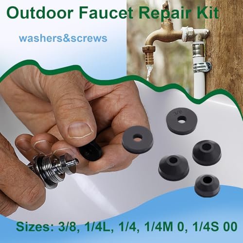37 Sizes 1075Pcs Universal Plumbing Repair Kit Faucet washers & O-Rings & Sealing gaskets for Faucets, Hoses, Spigots and Other Home Plumbing fixtures with Pick Hook