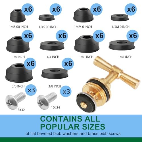 37 Sizes 1075Pcs Universal Plumbing Repair Kit Faucet washers & O-Rings & Sealing gaskets for Faucets, Hoses, Spigots and Other Home Plumbing fixtures with Pick Hook
