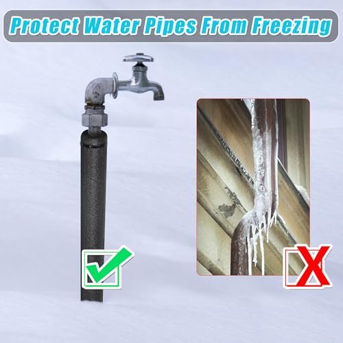 4 Pack Pipe Insulation Foam Tube, 15.74 Inch Black Pool Noodles Foam Snake Pipe Wrap Protection Multi-Purpose Soft Foams Tubing for Winter Water Pipes and Outdoor Indoor Swimming Pool Handle