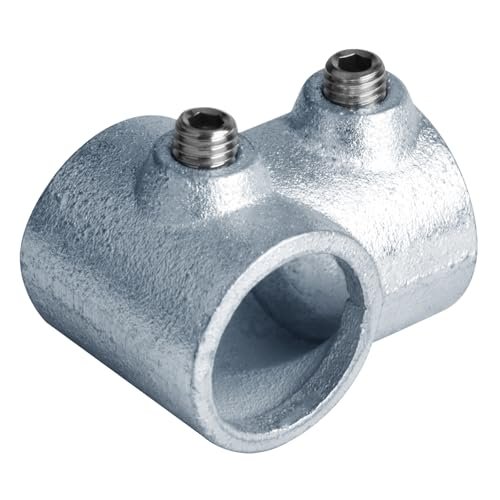 4 PCS Single-Socket 90° Tee Fitting, Fits 1" Nominal Structural Pipe(Actual OD: 1.315"), Ductile Cast Iron