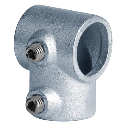 4 PCS Single-Socket 90° Tee Fitting, Fits 1" Nominal Structural Pipe(Actual OD: 1.315"), Ductile Cast Iron