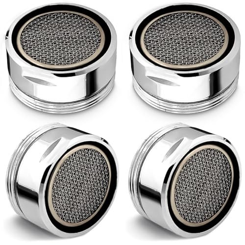 4Pcs Bathroom Faucet Aerator Replacement - 15"/16" 24mm Kitchen Bathroom Sink Attachment High Flow Aerator for Sink Faucet Aerators M24 Male Thread