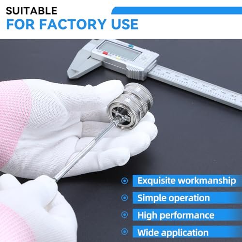 6Pcs T Bore Hole Gauges Set Bulk, 5/16" - 6" Range - Smooth Action Telescoping Gauge with Lock, High Precision Telescopic Bore Gauge T-Gage Set, Complete Measurement Kit Includes Pouch